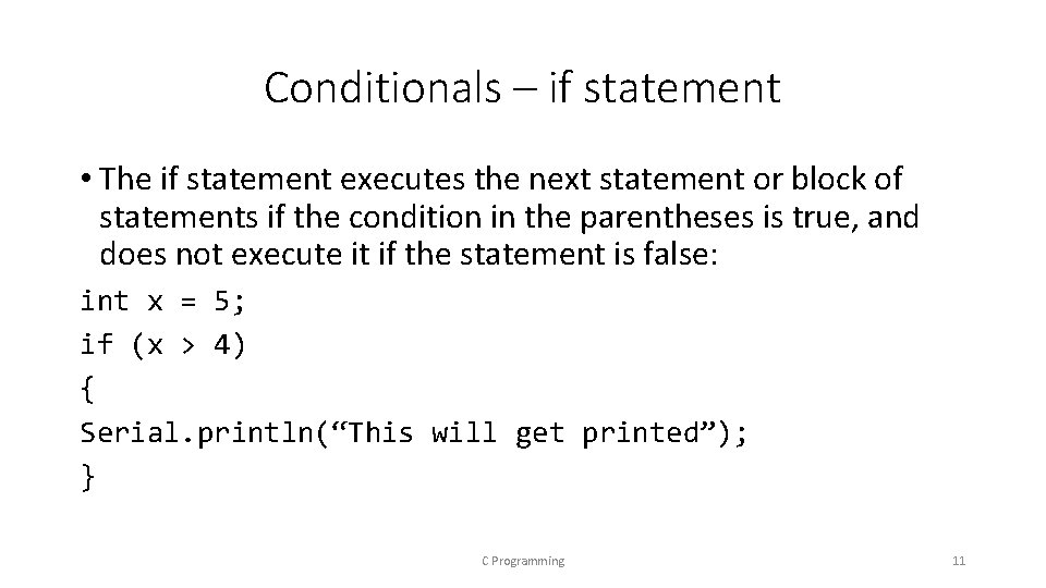 Embedded Programming and Robotics Lesson 2 C Programming