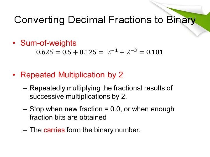 Converting Decimal Fractions to Binary • 