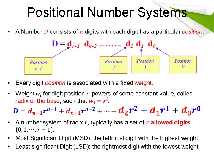 Positional Number Systems • 