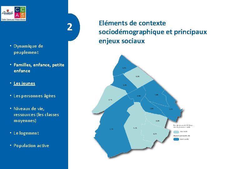 2 • Dynamique de peuplement • Familles, enfance, petite enfance • Les jeunes •