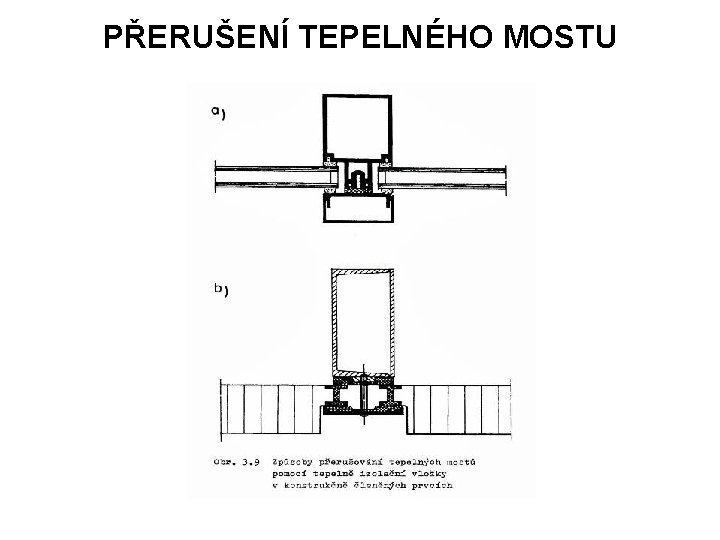 PŘERUŠENÍ TEPELNÉHO MOSTU 