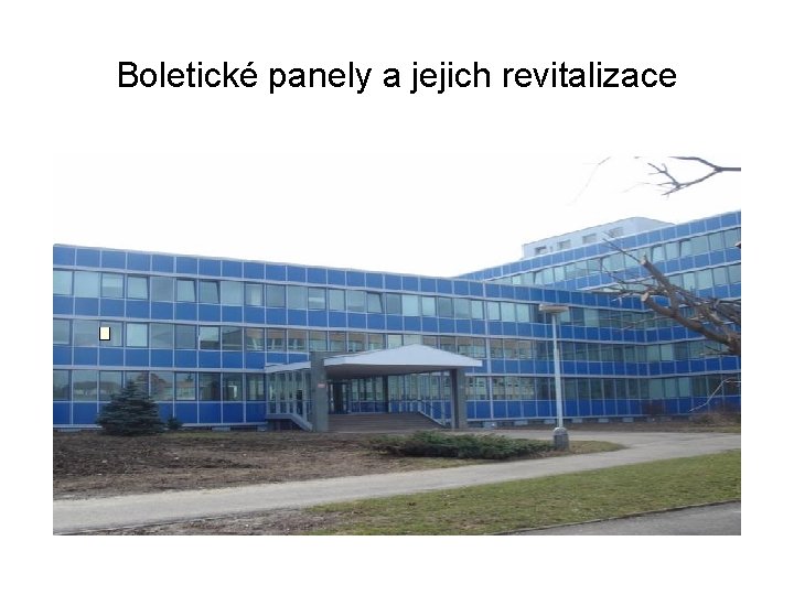 Boletické panely a jejich revitalizace 