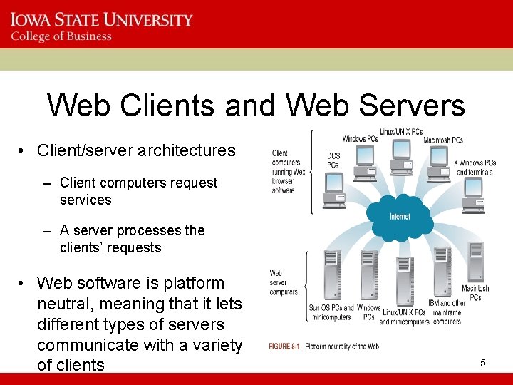 Web Clients and Web Servers • Client/server architectures – Client computers request services –