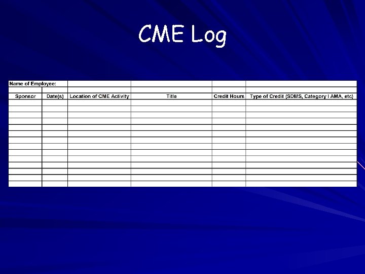 CME Log 