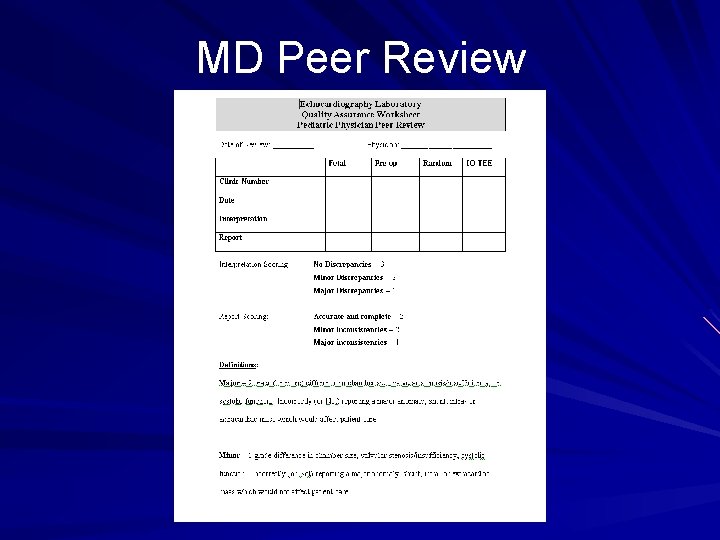 MD Peer Review 