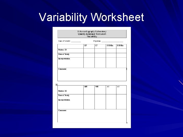 Variability Worksheet 