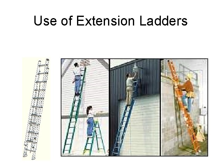 Use of Extension Ladders 