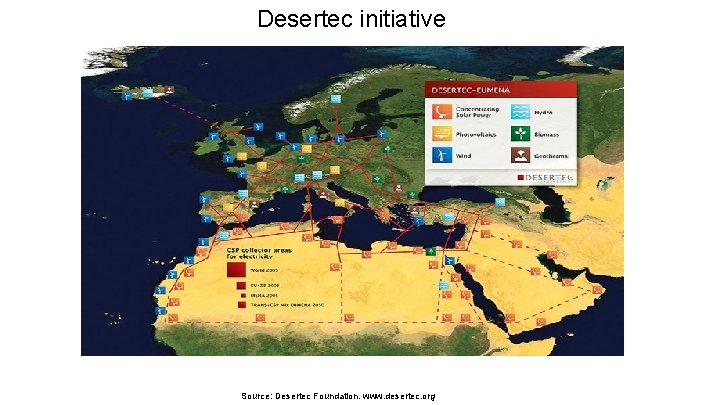 Desertec initiative Source: Desertec Foundation. www. desertec. org 