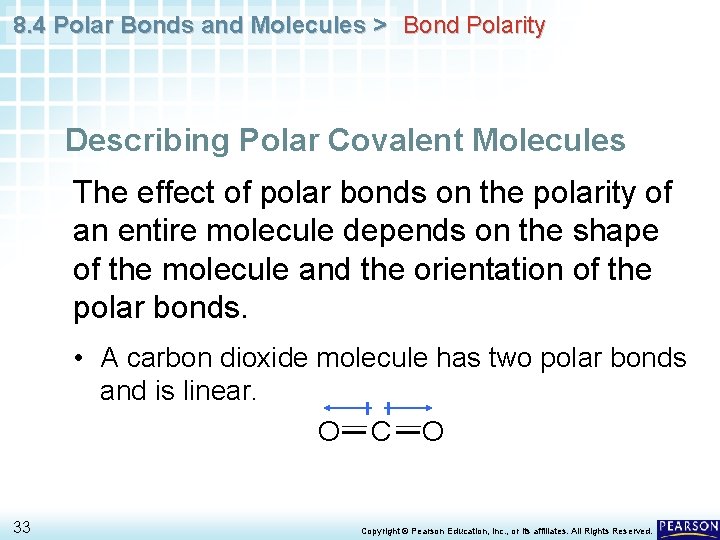 8. 4 Polar Bonds and Molecules > Bond Polarity Describing Polar Covalent Molecules The
