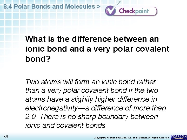 8. 4 Polar Bonds and Molecules > What is the difference between an ionic