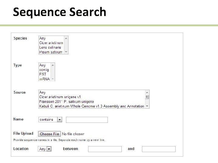 Sequence Search 