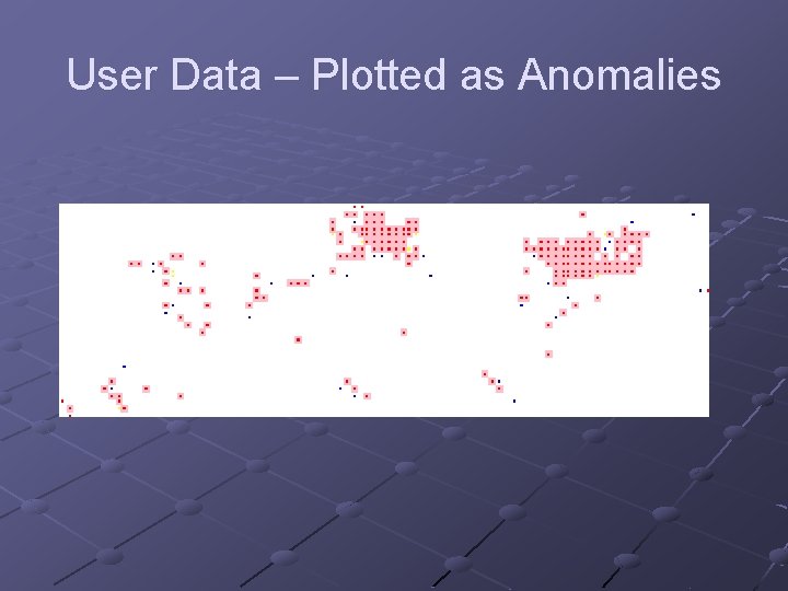 User Data – Plotted as Anomalies 