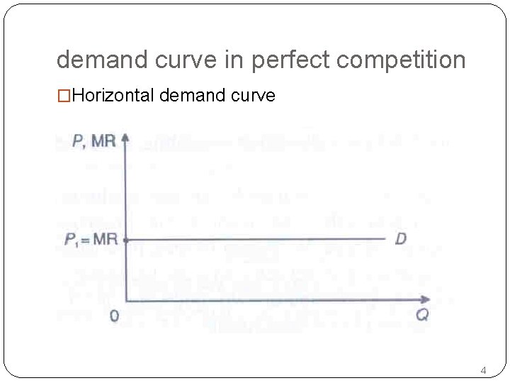 demand curve in perfect competition �Horizontal demand curve 4 