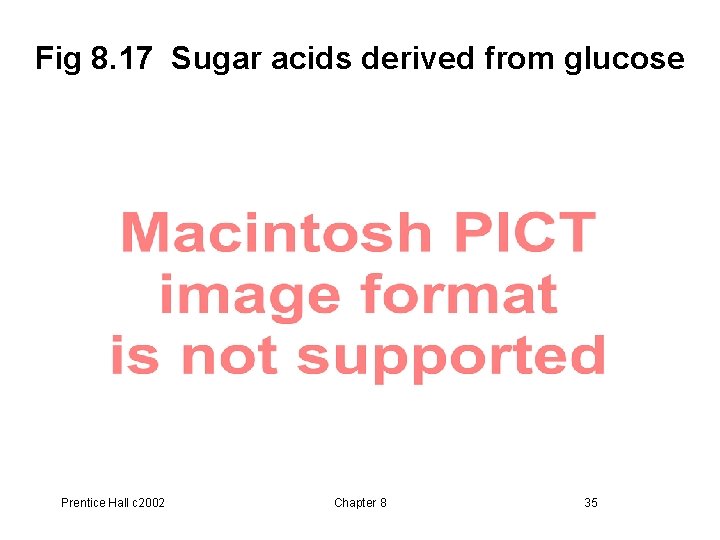 Fig 8. 17 Sugar acids derived from glucose Prentice Hall c 2002 Chapter 8