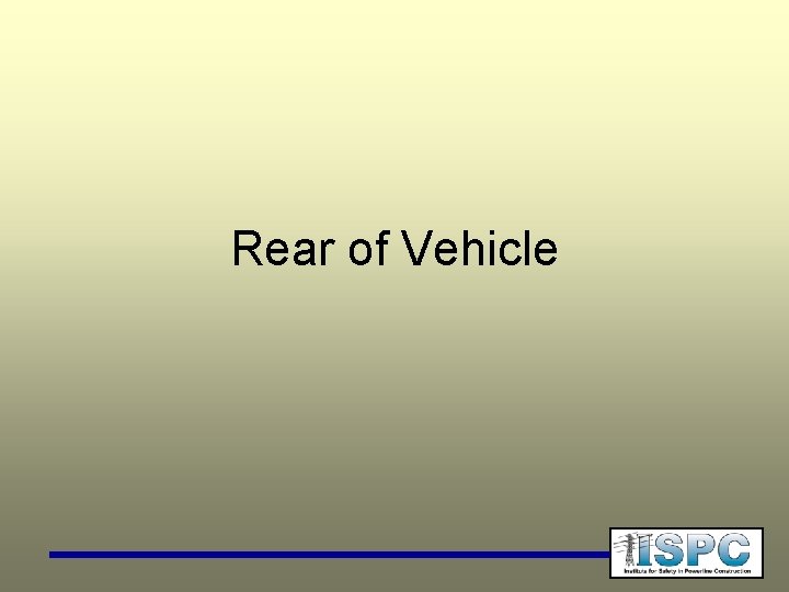 Rear of Vehicle 