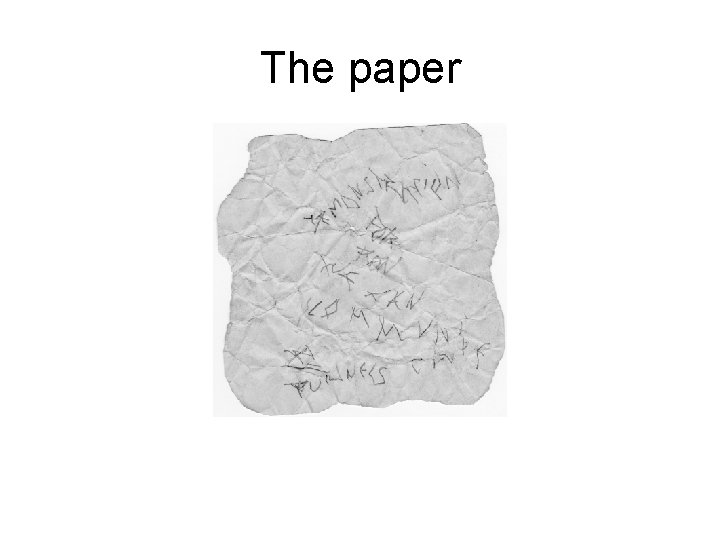 The paper 