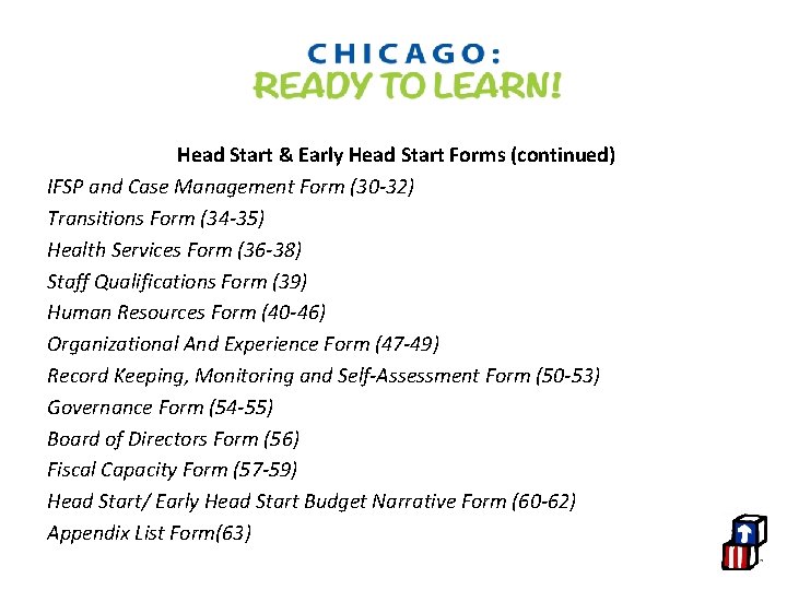 Head Start & Early Head Start Forms (continued) IFSP and Case Management Form (30
