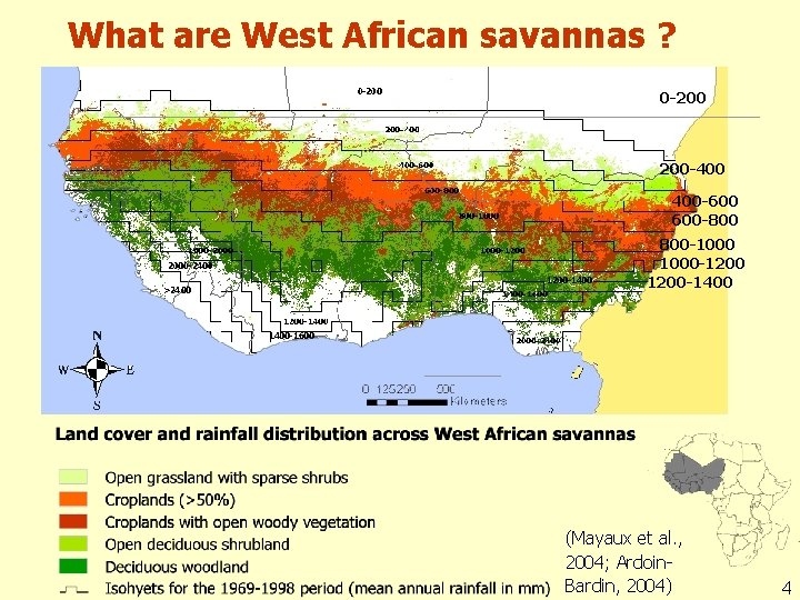 What are West African savannas ? 0 -200 200 -400 400 -600 600 -800