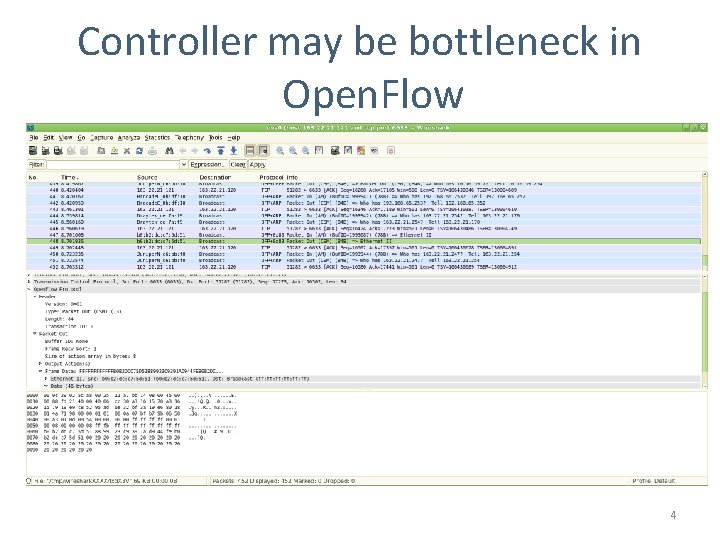 Controller may be bottleneck in Open. Flow 4 