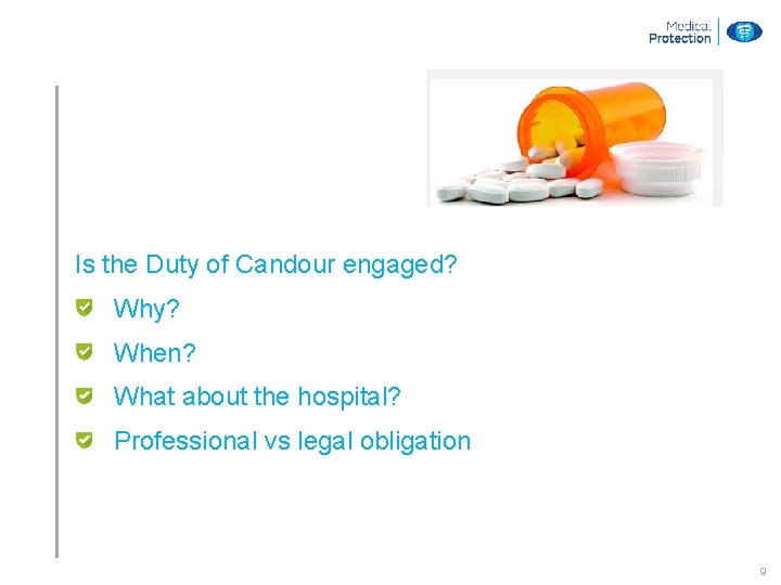 Is the Duty of Candour engaged? Why? When? What about the hospital? Professional vs