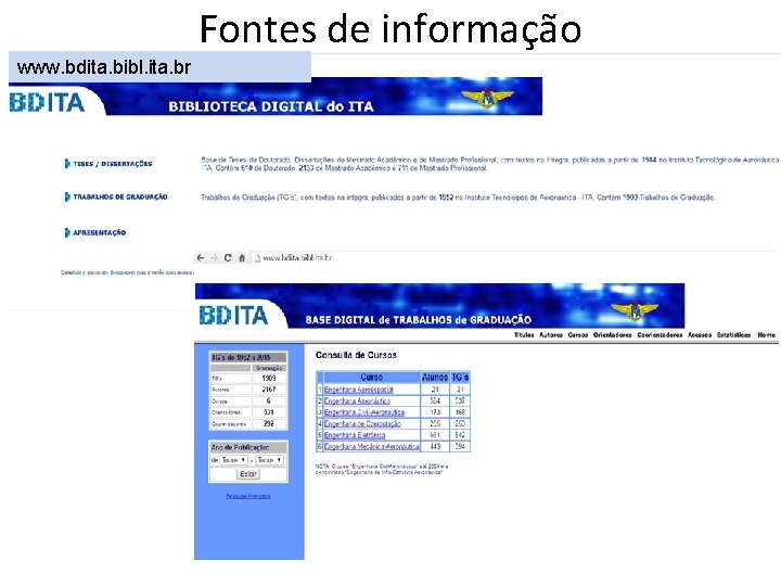 Fontes de informação www. bdita. bibl. ita. br 