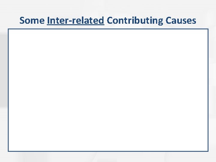 Some Inter-related Contributing Causes • Wanting to be a Parent – Unexpected early childbearing