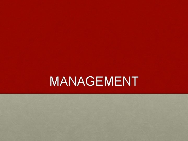 MANAGEMENT 