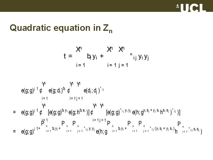 Quadratic equation in Zn 