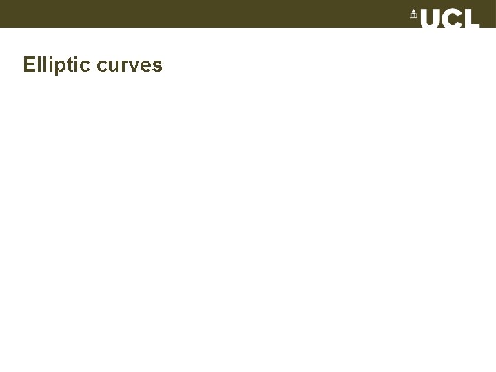 Elliptic curves 