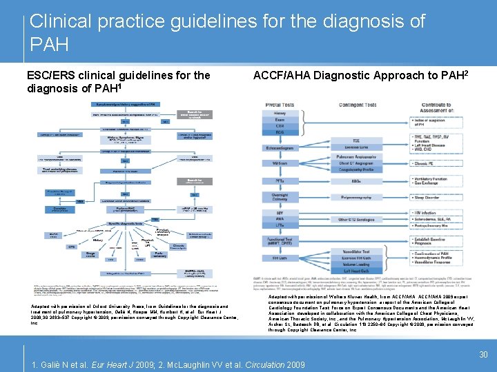 Clinical practice guidelines for the diagnosis of PAH ESC/ERS clinical guidelines for the diagnosis