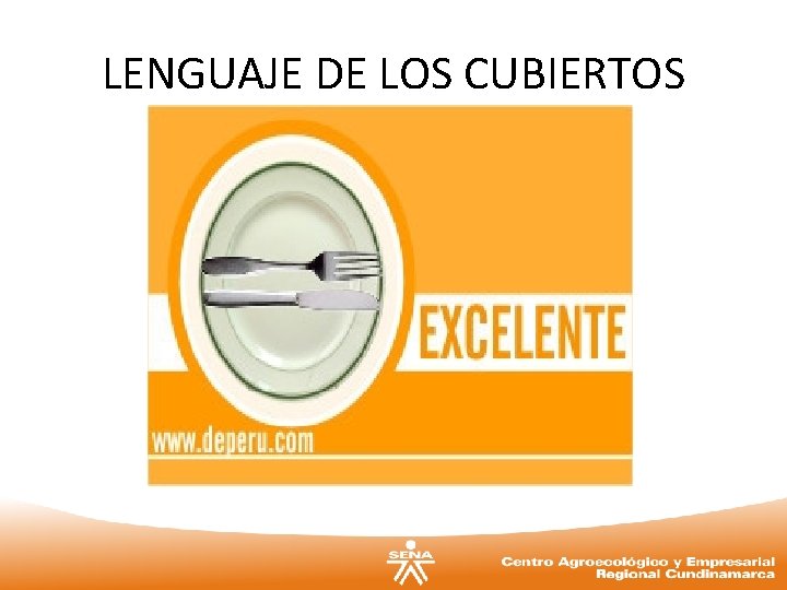 LENGUAJE DE LOS CUBIERTOS ¿ ¿ 