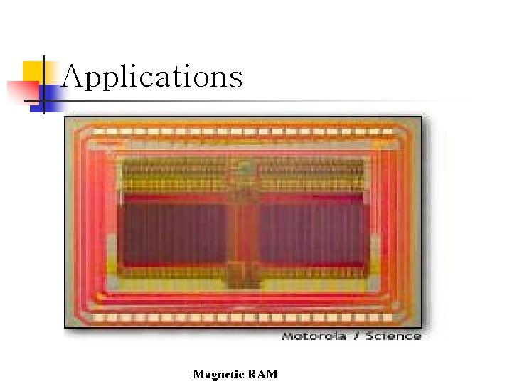 Applications Magnetic RAM 