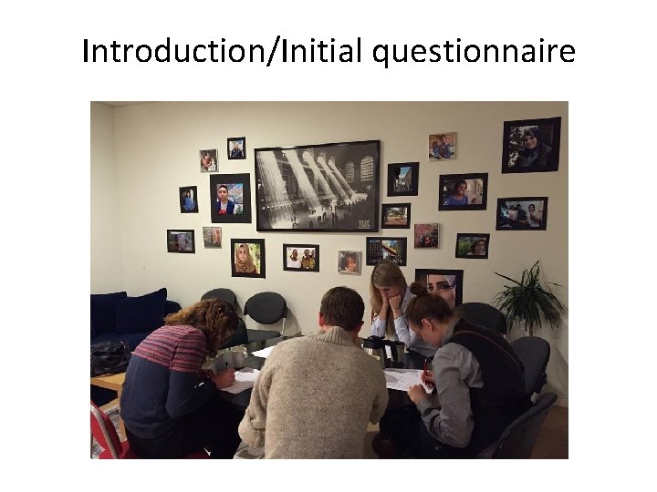 Introduction/Initial questionnaire 