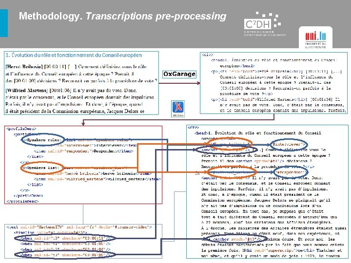 Methodology. Transcriptions pre-processing 