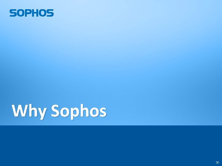 Why Sophos 30 