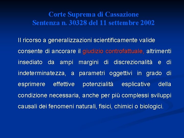 Corte Suprema di Cassazione Sentenza n. 30328 del 11 settembre 2002 Il ricorso a