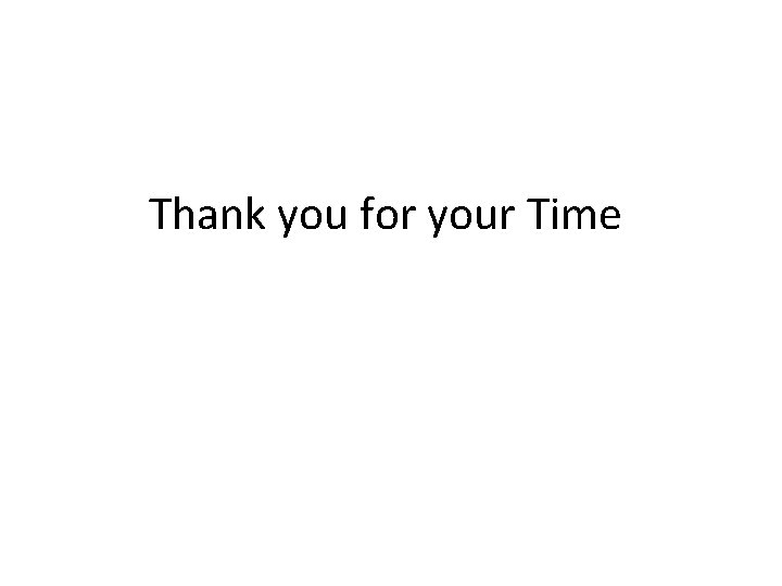 Thank you for your Time 