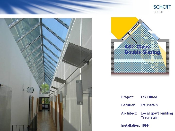 ASI ® Glass Double Glazing Project: Tax Office Location: Traunstein Architect: Local gov’t building