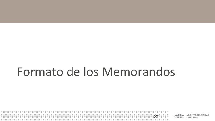 Formato de los Memorandos 80 