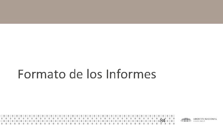 Formato de la Portada de Formato de los Informes 84 