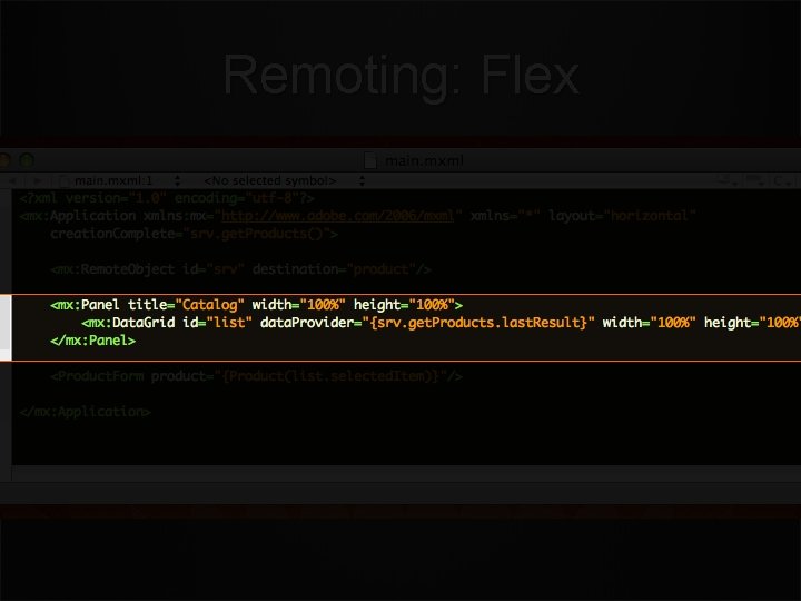 Remoting: Flex 