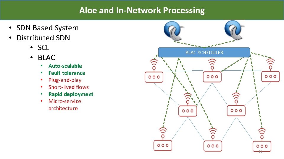 Aloe and In-Network Processing • SDN Based System • Distributed SDN • SCL •