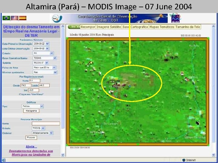 Altamira (Pará) – MODIS Image – 07 June 2004 