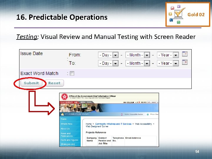 16. Predictable Operations Gold 02 Testing: Visual Review and Manual Testing with Screen Reader