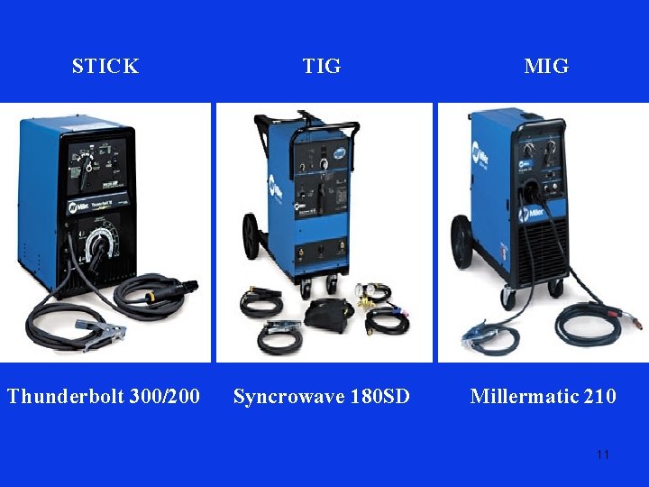 STICK TIG MIG Thunderbolt 300/200 Syncrowave 180 SD Millermatic 210 11 