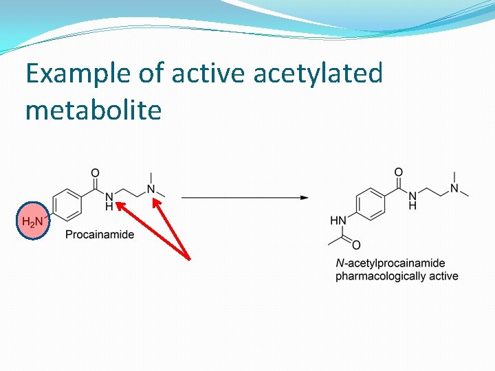 Example of active acetylated metabolite 