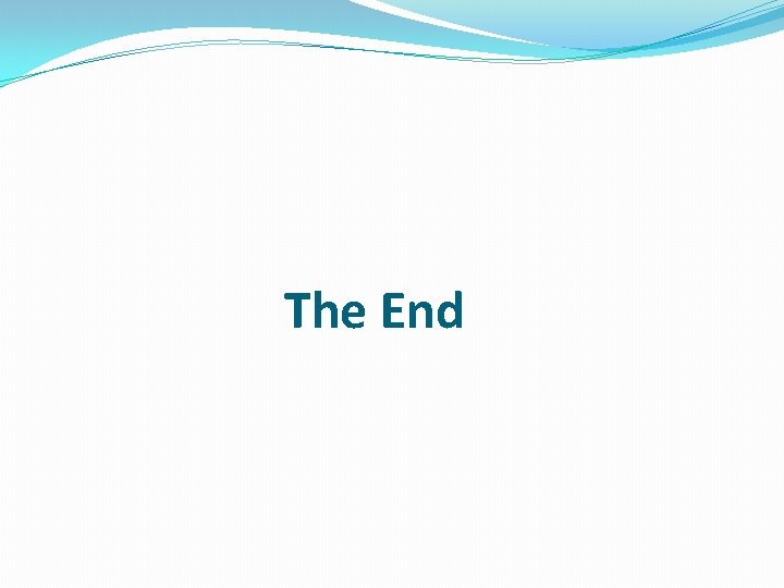 The End 