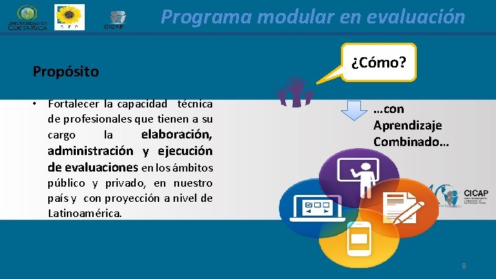 Programa modular en evaluación Propósito • Fortalecer la capacidad técnica de profesionales que tienen