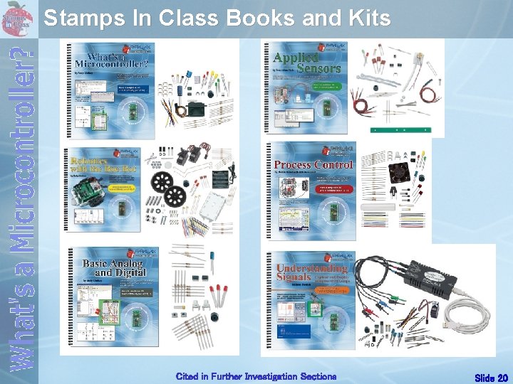 Stamps In Class Books and Kits Cited in Further Investigation Sections Slide 20 