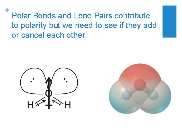 + Polar Bonds and Lone Pairs contribute to polarity but we need to see